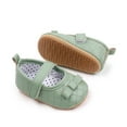 thumbnail image 5 of nvzhuang Baby Girl Dress Shoes Bowknot Mary Jane Flats Quilted Crib Shoes with Non-Slip Rubber Sole, 5 of 9