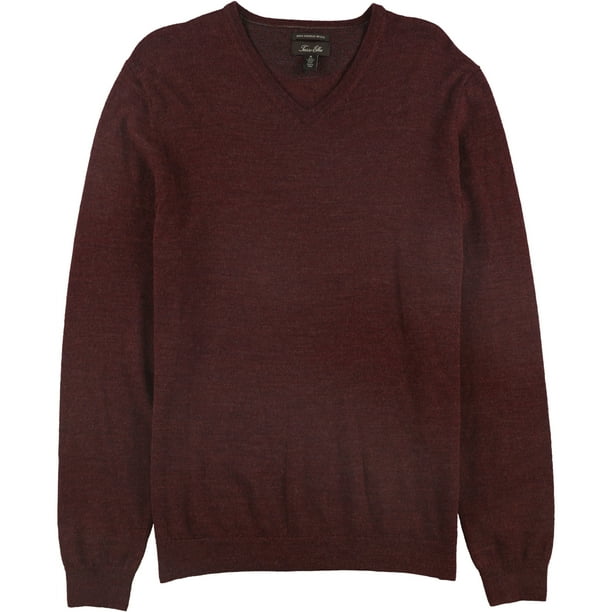 Tasso Elba Mens Merino Pullover Sueter Rojo Mediano Tasso Elba Pull over Walmart en linea