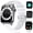 Black case white silicone, variant on Smart Watch for Men Women 1.72" HD Full Touch Screen Smartwatch with Bluetooth (Answer/Make Calls) IP67 Waterproof Fitness Watch with 100+ Sports Modes Pedometer Compatible with iOS/Android