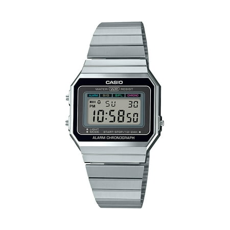 Casio Men's Slim-Digital Stainless Steel Watch