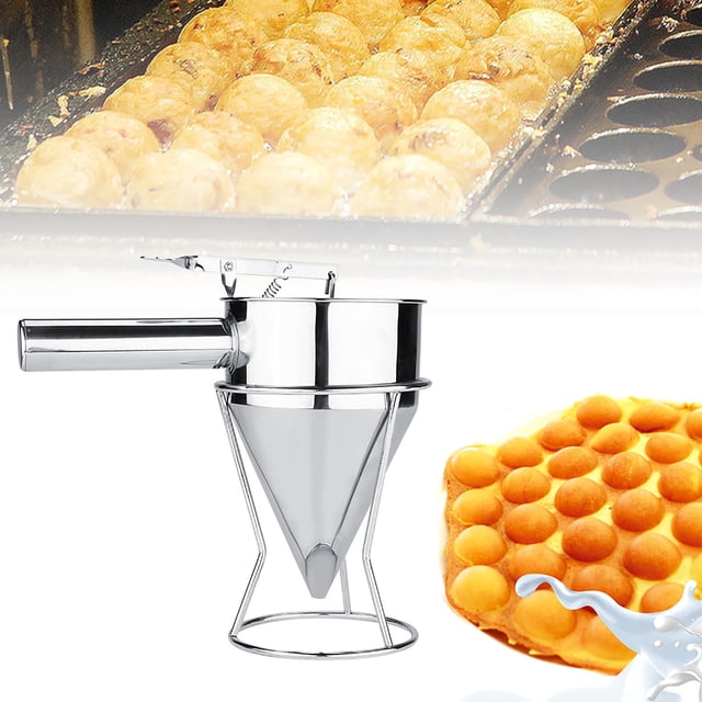 Pastry Accessory Funnel, Stainless Steel Baking Funnel Piston Profe Tools with Rack for Home Kitchen Bakery Use Ry Professional Cake Desserts Cooking