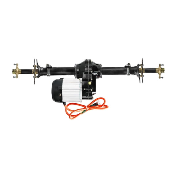 34" Rear Axle Kit with 72V 1500W Brushless Motor & Differential Gearbox,3 Stud Wheel Hubs, Brake Disc for Go Kart ATV UTV Drift Trike Golf Cart Buggy 4 Wheelers Karting Dolly Cart Mower DIY Projects
