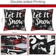 thumbnail image 2 of Let It Snow Throw Pillow Cover Case Red Buffalo Plaid Throw Pillows Set of 2 Super Soft Pillow Covers 18x18 Inches Farmhouse Home Decor for Living Room Bedroom Sofa Couch Cushion Cover, 2 of 6