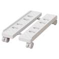 thumbnail image 1 of Adjustable Mobile PC Tower Stand - Telescopic CPU Holder with Rolling Casters, Desktop Computer Cart White, 1 of 7