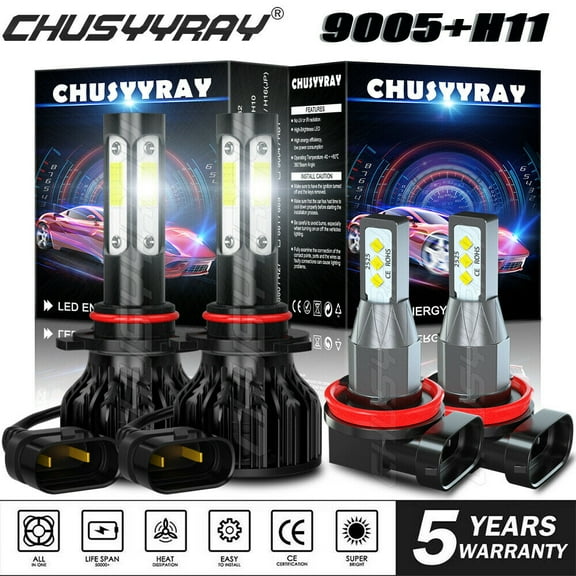 For 2009-2020 Dodge Ram 1500 2500 3500 LED Headlight Hi/Lo Light Bulbs Combo Kit