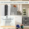 thumbnail image 2 of 2 Pack Hat Organizer for Baseball Caps,Hat Rack for Wall, Compact Hat Storage Display Holder,Hold Up to 16 Hats,Hat Hanger Strong Adhesive/Wall Drilled for Door,Bedroom,Closet, 2 of 6
