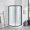 Matte Black, variant on Pemberly Row 33" Round Corner Shower Kit in Chrome Frosted Base Only