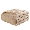 thumbnail image 2 of LuxeLiving Soft Thick Flock Blanket, Nap Blanket For Beds Sofas, Ultimate Comfort, Warmth, Striped Design, Stylish Home Decor, Winter Use, 2 of 6