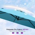 thumbnail image 2 of PURPLE LEAF 8' X 8' Patio Umbrella with Wheeled Base for Pool 7' High Offset Outdoor Cantilever Umbrella Swimming Pool Umbrella with 360°Rotation for Poolside Turquoise Blue, 2 of 8