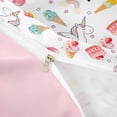 thumbnail image 4 of Metsweet Cute Magic Horse Duvet Cover King, Dessert Ice Cream Cake King Bedding,Pink Reversible,3 Pieces,1 Duvet Cover and 2 Pillowcases, 4 of 6