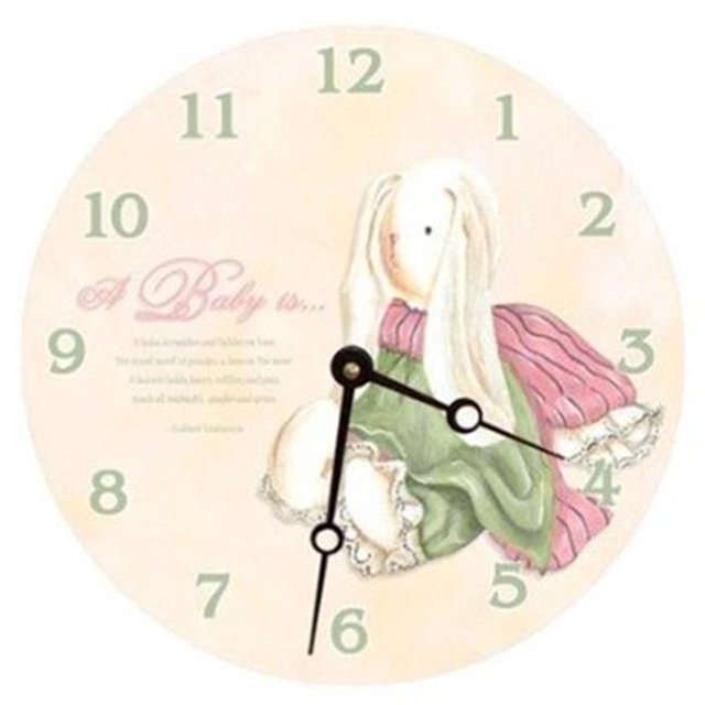 Bébé Lapin Rond de 15 Po Clock