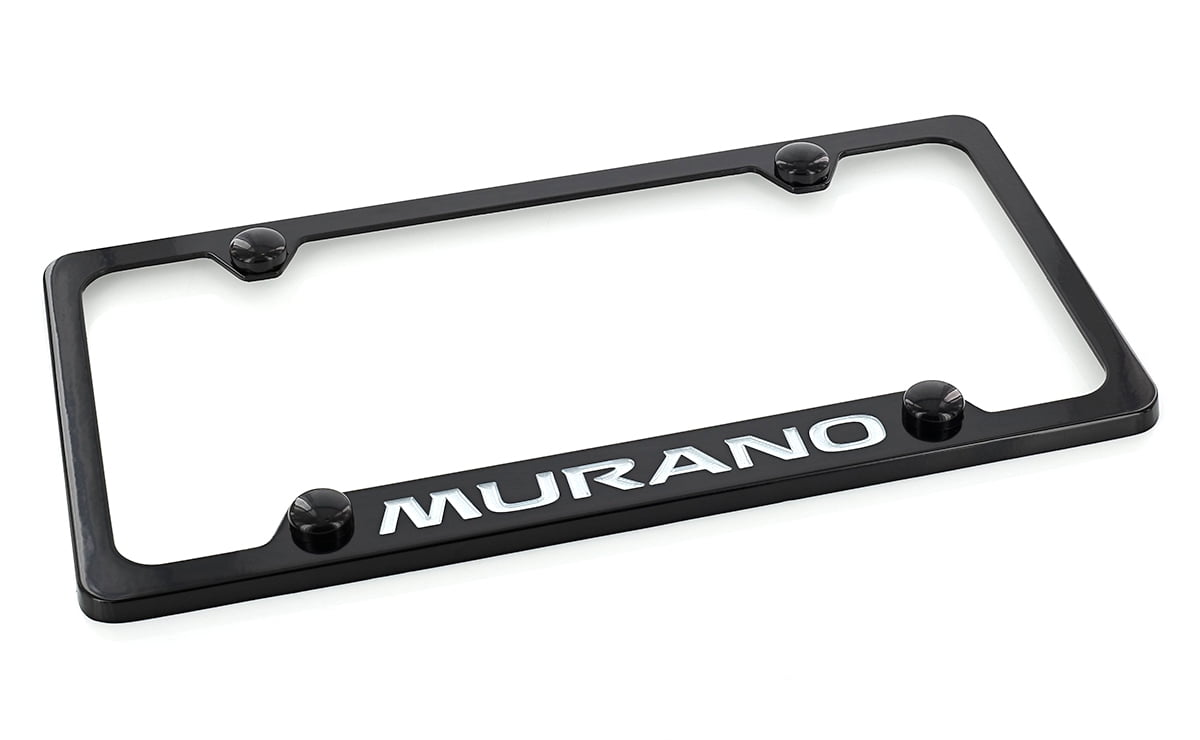 Nissan Murano Black Metal License Plate Frame Holder