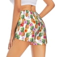 thumbnail image 3 of Disketp Hawaiian Pineapples And Hibiscus Flowers Print Women's Shorts Workout Shorts for Athletic Gym Running Shorts with Phone Pockets Small, 3 of 8