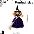 thumbnail image 2 of Halloween Witch Dolls,Cute Witch Ornaments,Hanging Spooky Decor,Cute Witch Plush Decorations For Halloween Trees,Doors,Walls,Party Decor,Haunted House,Indoor Home Decorations (Purple), 2 of 3
