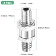 thumbnail image 3 of Uxcell 2 Pcs 1/2" Fuel Oil Check Valve for Petrol Diesel One-Way Valves Silver, 3 of 6