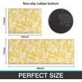 thumbnail image 5 of Yellow Floral Kitchen Rug Mat Set 2 Piece Spring Flowers Kitchen Floor Mats Non Slip Washable Kitchen Rugs Yellow Kitchen Decor, 5 of 6