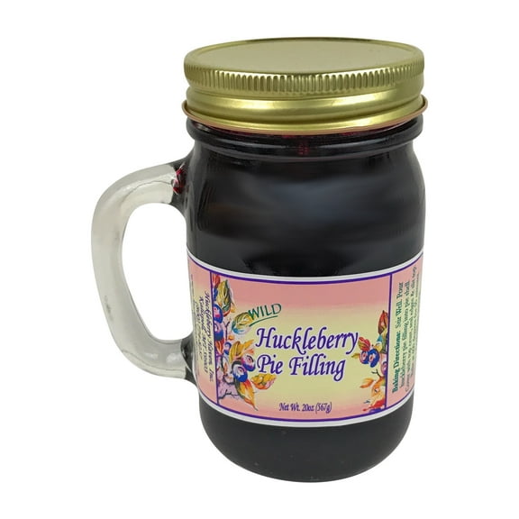 Wild Huckleberry Pie Filling from Huckleberry Haven, 20 oz mug style jar