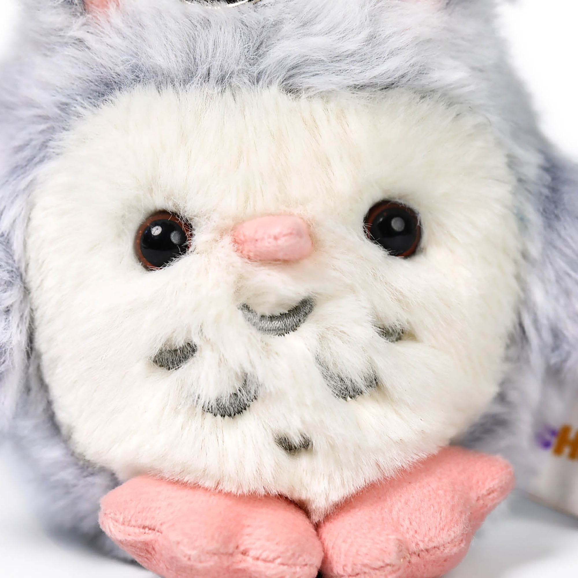 McHugs: Plush Bag Charm - Owl - Grey & Pink Bird, Stuffed Animal Clip Keychain, Backpack Ornament, Travel Accessory, Soft Companion Keepsake, Kids 3+