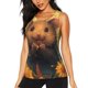 thumbnail image 1 of Balery Cute Sunflower Guinea Pig Camiseta sin mangas estampada ligera para mujer, tops de entrenamiento sin mangas, camisetas de yoga transpirables de secado rápido.-X-Large, 1 of 7