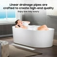 thumbnail image 3 of Linear Shower Drain | 12" AISI 304 Stainless Steel Linear Drain, Matte Black Shower Drain with Tile Insert Panel & Adjustable Feet, Long Rectangle Shower Floor Drain in Bathroom, Balcony, etc, 3 of 10