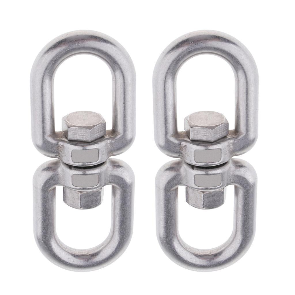 2Pcs Stainless Steel Swivel Hooks Double Ended Swivel Eye Hooks for