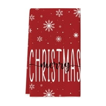 Funny Christmas Kitchen Towels, Mom Lady Gifts Decorative Hand Tea Towels for Bathroom, Winter Holiday Xmas Dish Towel Drying Cloth, 16x24in