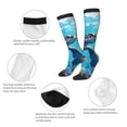 thumbnail image 4 of Bingfone Compression Socks for Women and Men Long Socks for Running Athletic Cycling Nurse-Colorful Underwater Plant Turtle, 4 of 8