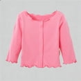 thumbnail image 2 of Girls Ruffle Hem Blouse With Collar And Floral Lace Trim Cute Casual For Toddler And, 2 of 4