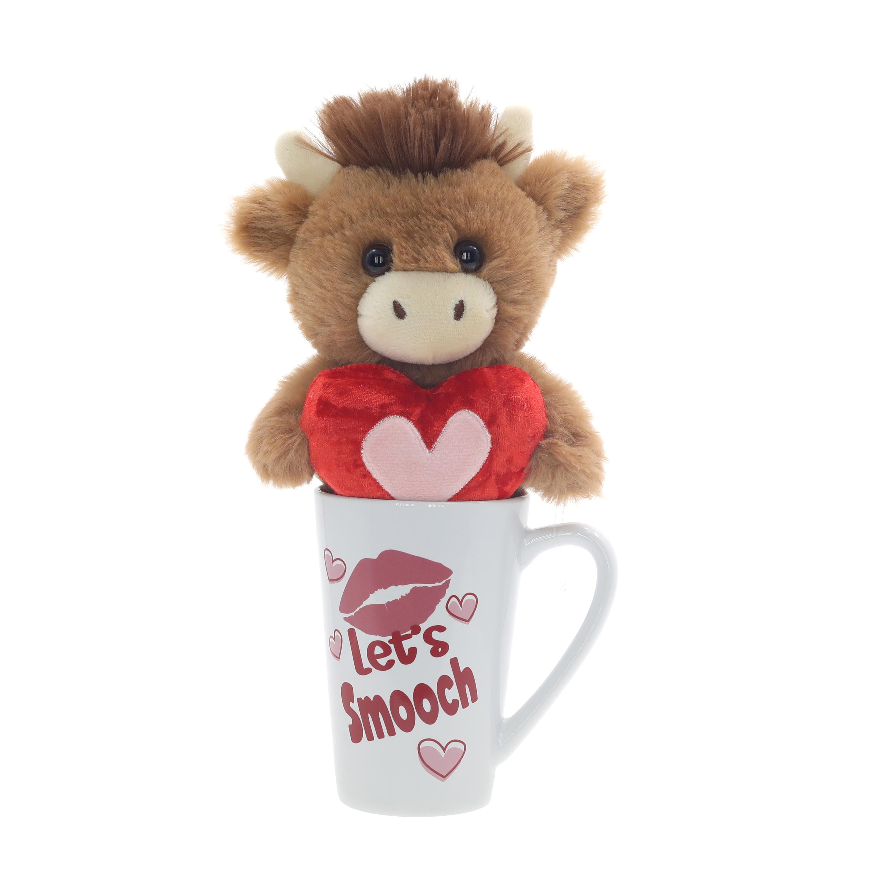 Highland Cow Plush and Valentine Mug Two-Piece Set, Way to Celebrate