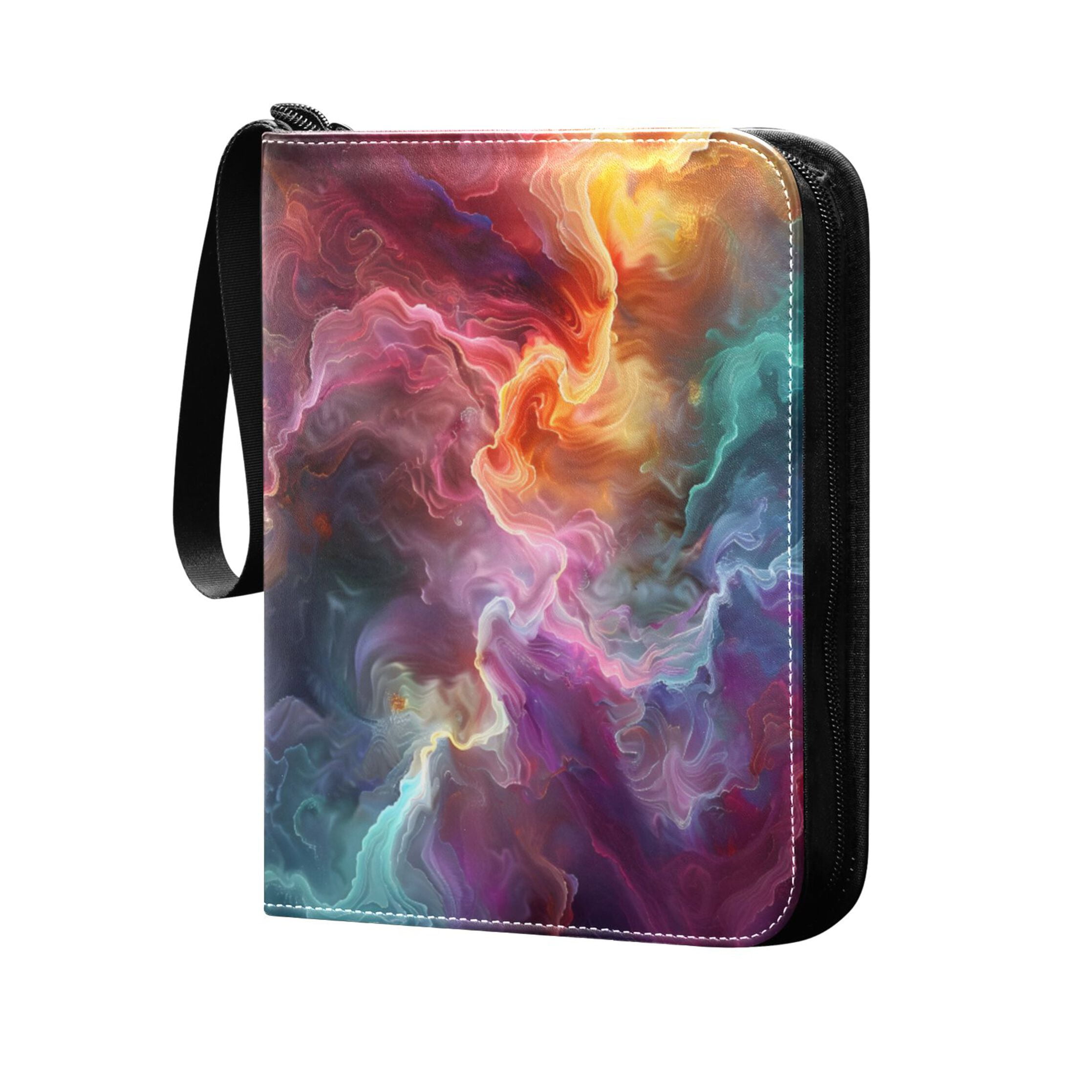 Trading Card Binder Album 400 Pockets 50 Removable 4-Pocket Pages Waterproof Colorful Nebulae Mixture