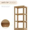 thumbnail image 4 of Vinnova Cadiz 72"H Solid Oak Wood Bath Linen Storage Cabinet in Washed Ash Gray, 4 of 12