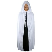 SeasonsTrading 54" White Cloak with Large Hood Costume Accessory