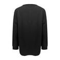 thumbnail image 6 of Women's Waffle Knit Top, Long Sleeve Crewneck Pullover, Loose Fit Casual Blouse for Fall and Winter 2025, Soft Stretchable Comfortable Top for Women, Solid Color Relaxed Fit Everyday Wear Black, 6 of 6