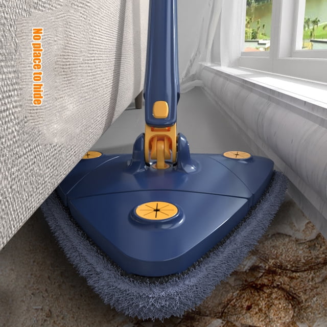 Fregona de limpieza 360 fregona de limpieza de suelo giratoria para el hogar (fregona azul + 2 paños)