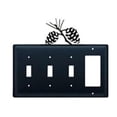 thumbnail image 1 of Village Wrought Iron ESSSG-89 Triple Switch & Single GFI - Pinecone, 1 of 2