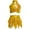 Gold, variant on iiniim Girls 2 Piece Dance Outfits Sparkly Sequins Crop Top with Mini Skirt Jazz Latin Ballroom Dancewear Red 8