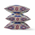 thumbnail image 3 of 20â€ Red Blue Geo Tribal Suede Throw Pillow, 3 of 4