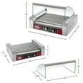 thumbnail image 2 of 9 Roller Hot Dog Machine with Tempered Glass Cover – Countertop Hot Dog Roller Makes Up to 24 Hotdogs, Brats, or Sausages by Great Northern Popcorn, 2 of 2