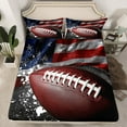 thumbnail image 2 of Homewish Gamer Football 4pcs Bed Sheets for Female Men Adults,USA Flag King Sheets,Sport Theme Super Cozy Sheet Set,Graffiti Splash Bedroom Decor, 2 of 7