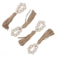thumbnail image 4 of Servilleteros de mesa ANGGREK de Cuentas de Madera 4 Piezas Decorativas Con Borlas, 4 of 8