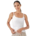 thumbnail image 1 of Camiseta sin mangas Pact de algodón orgánico con sujetador con repisa para mujer, color blanco M, 1 of 5