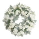 thumbnail image 1 of Corona de flores artificiales de 16 pulgadas, corona de primavera y verano, corona de festival, corona de primavera Blanco, 1 of 9