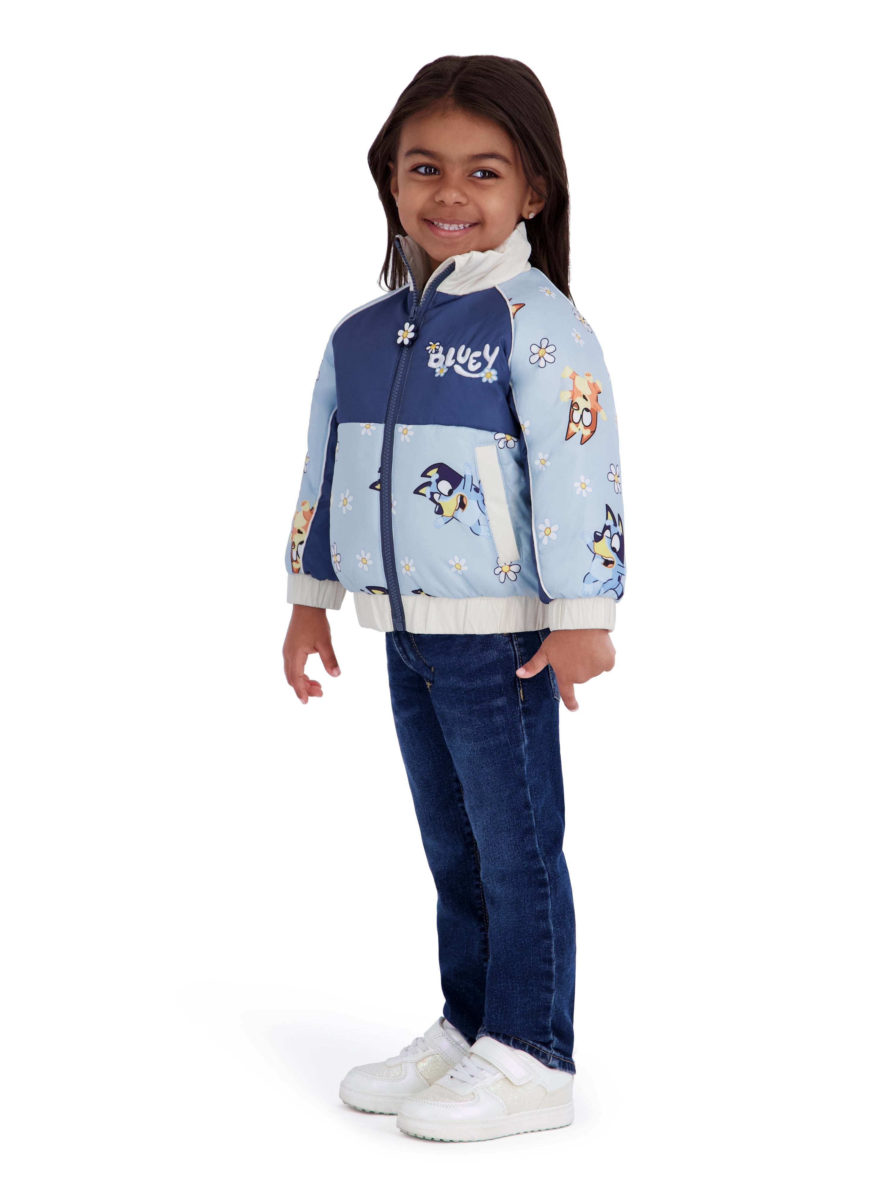 Bluey Toddler Girl Colorblock Jacket, Sizes 2T-5T