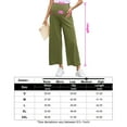 thumbnail image 5 of Maternity Pants Women's Smocked High Waisted Double Breasted Wide Leg Trousers Pregnancy Sweatpants, 5 of 5