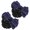Blue, variant on KONTONTY 2Pcs Hair Barrette Snood Net Blue Ribbon Alloy Clip Durable Hair Accessory