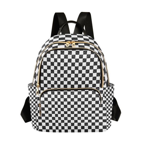 ALAZA Buffalo Checkered Womens Travel Laptop Backpack Large Daypack Ladies Shoulder Bags S