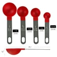 thumbnail image 4 of Reston Lloyd 8pc Measuring Cups & Spoons for Dry & Liquid Ingredients, Food Grade Plastic with Stainless Steel Handles, Red, 4 of 4