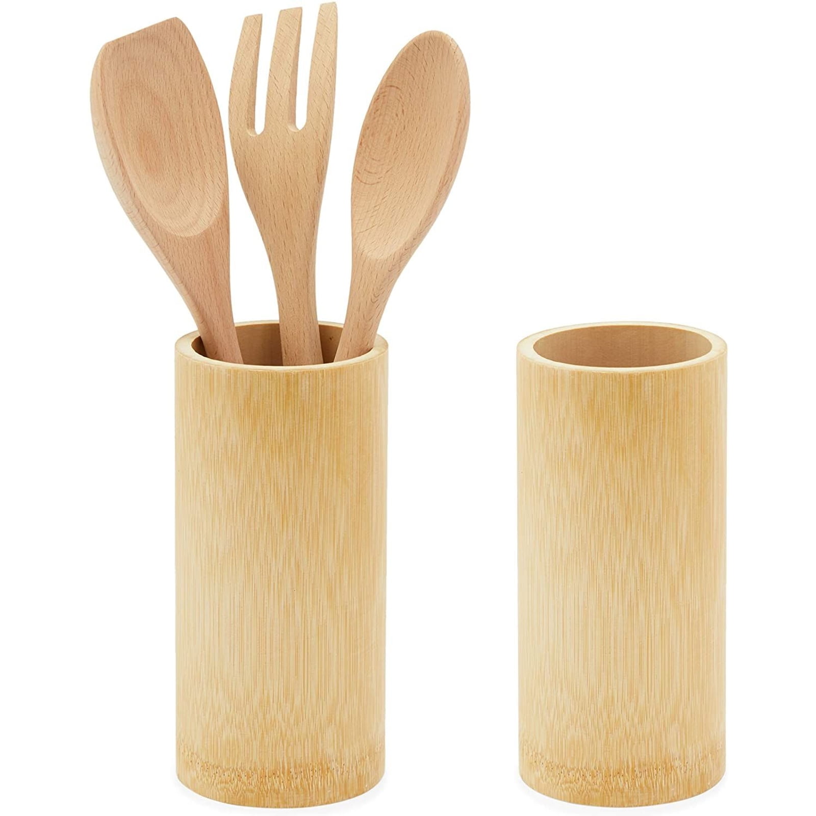 Bamboo Chopsticks Storage Kitchen Utensils Holder Caddy Organizer Set of 2 