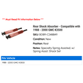 thumbnail image 2 of Rear Shock Absorber - Compatible with 1988 - 2000 GMC K3500 1989 1990 1991 1992 1993 1994 1995 1996 1997 1998 1999, 2 of 2