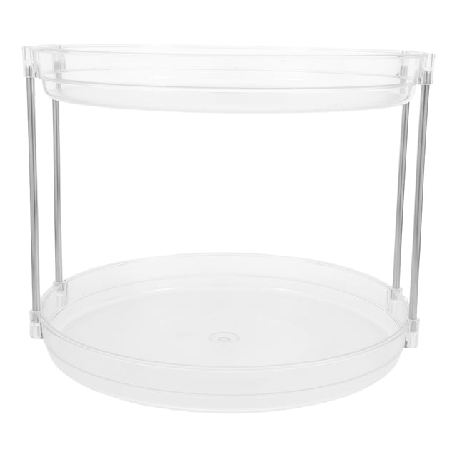 NUOLUX Organizador De Especias Rotatorio De Dos Niveles Transparente Con Acceso Cómodo Y Resistente